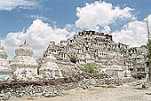 Ladakh - Tikse  Gompa built on a mountain spur 